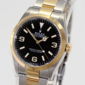 Rolex Explorer Ref 124273 18K Gold Steel Black Dial